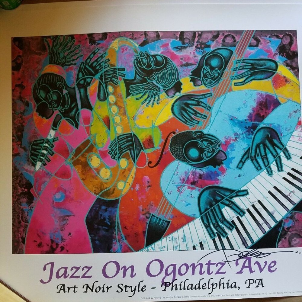 JAZZ ON OGONTZ AVE 2005 PRINT -Larry Poncho Brown